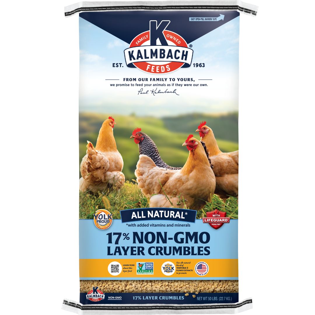 LAYER CRUMBLES NON-GMO 17% 50LB KALMBACH