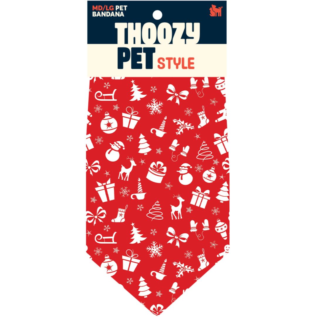 DOG BANDANA HOLLY DAYS MED/LG