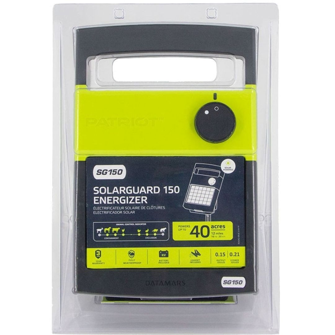 SOLARGUARD PATRIOT 150 FENCE ENERGIZER 10 MILE