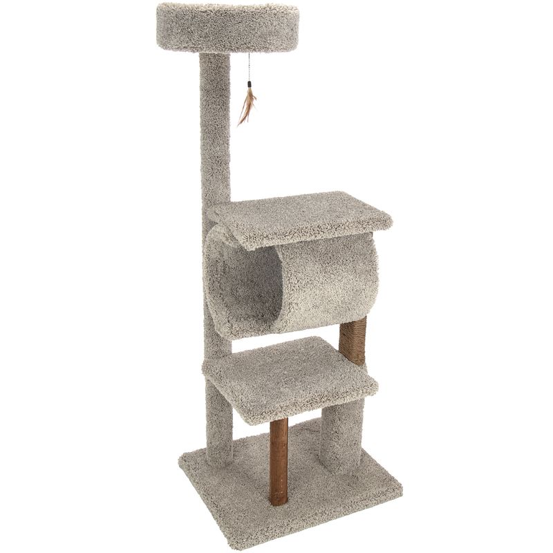 CAT TREE MULTI-LEVEL TUNNEL TOWER GRAY
