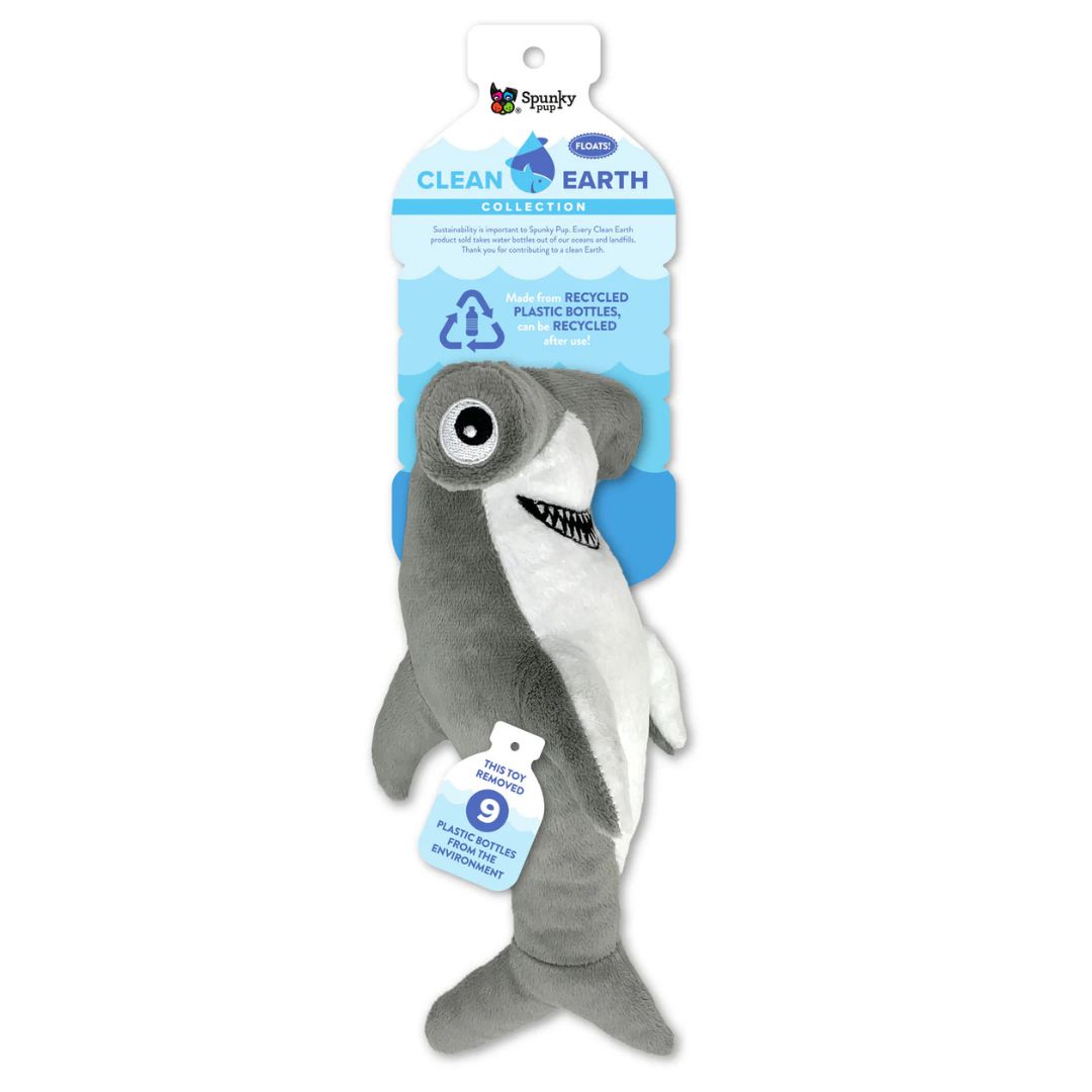 SPUNKY PUP CLEAN EARTH HAMMERHEAD SHARK TOY