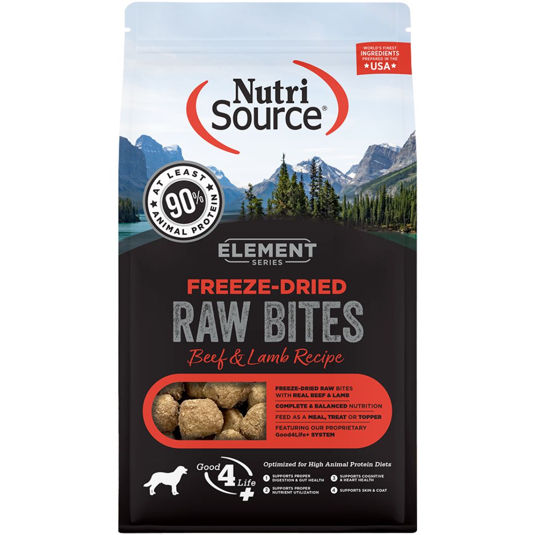 NUTRISOURCE ELEMENT FREEZE DRIED RAW BITES BEEF &amp; LAMB BITES 2.5OZ