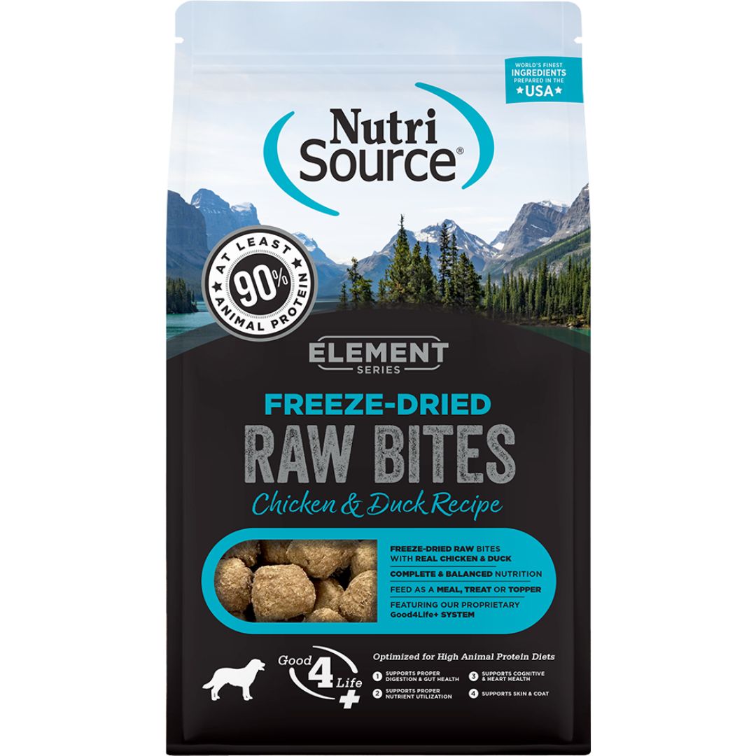 NUTRISOURCE ELEMENT FREEZE DRIED RAW BITES CHICKEN &amp; DUCK 2.5OZ