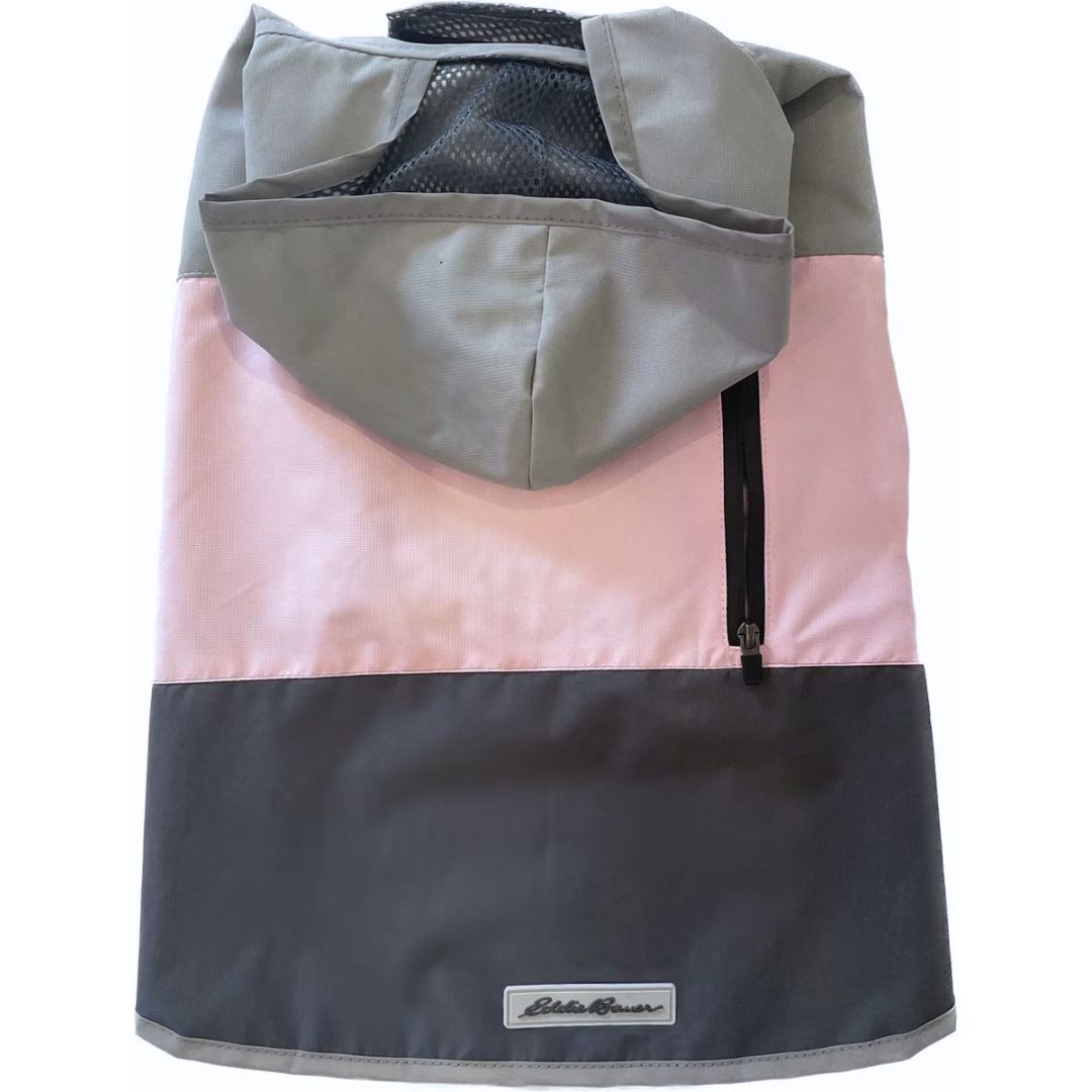 EDDIE BAUER RAVENNA WINDBREAKER PINK &amp; GRAY DOG JACKET XS