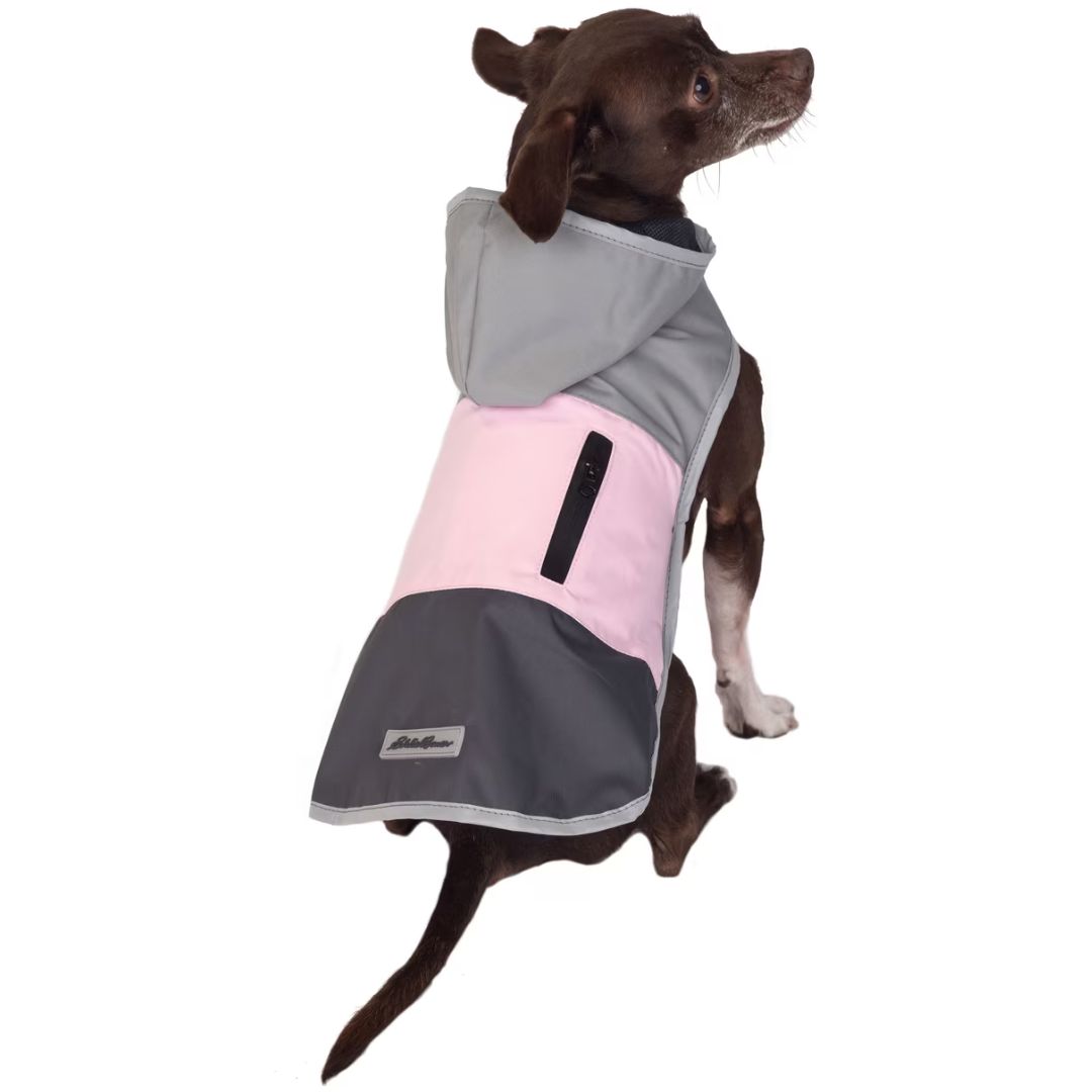 EDDIE BAUER RAVENNA WINDBREAKER PINK &amp; GRAY DOG JACKET SM