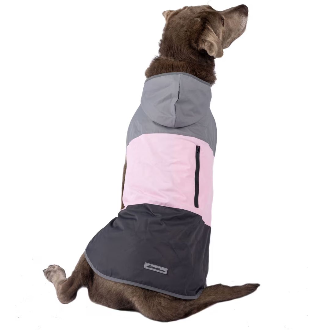 EDDIE BAUER RAVENNA WINDBREAKER GRAY &amp; PINK DOG JACKET XL