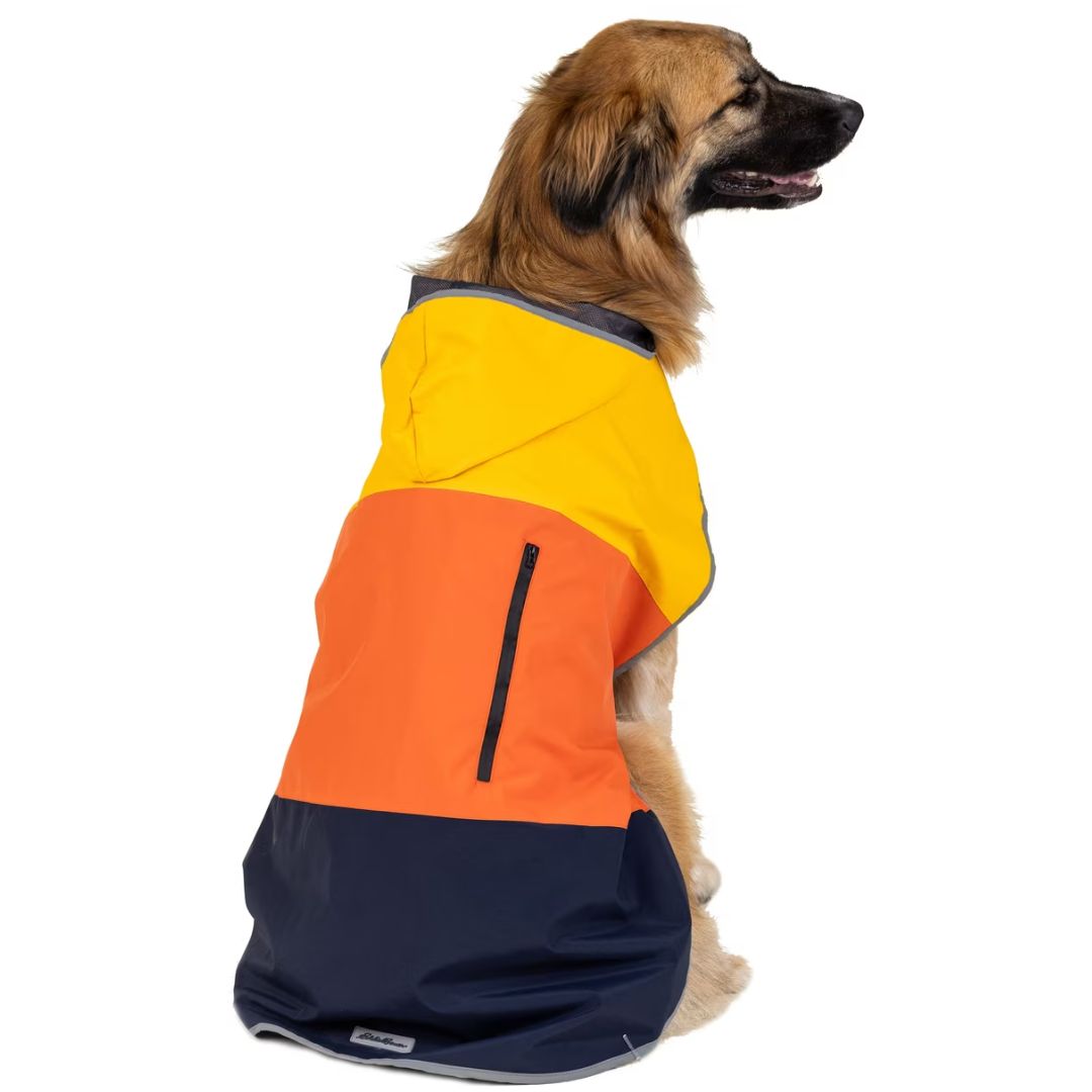 EDDIE BAUER RAVENNA WINDBREAKER GOLD &amp; ORANGE DOG JACKET XXL
