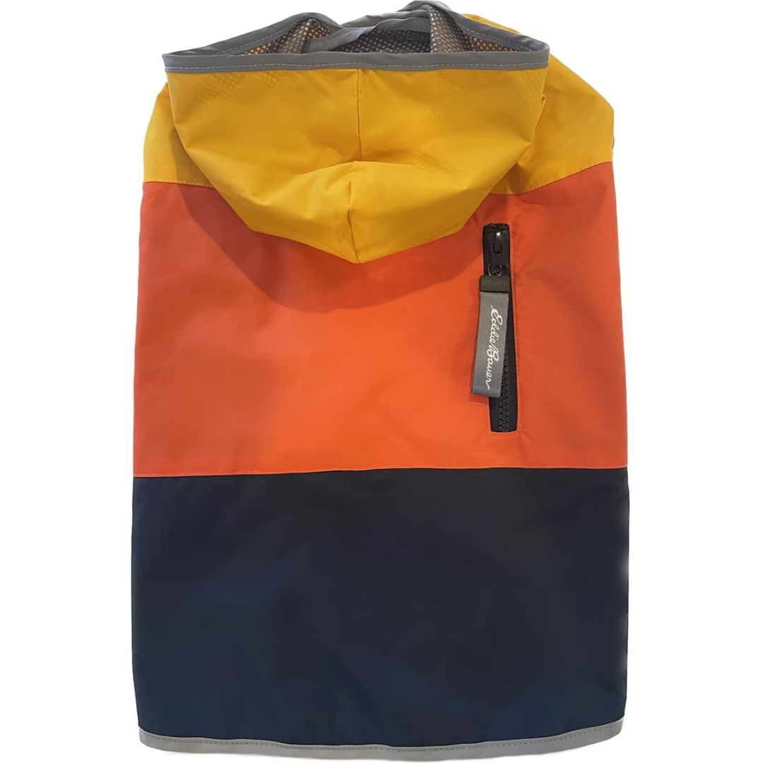EDDIE BAUER RAVENNA WINDBREAKER GOLD &amp; ORANGE DOG JACKET XS
