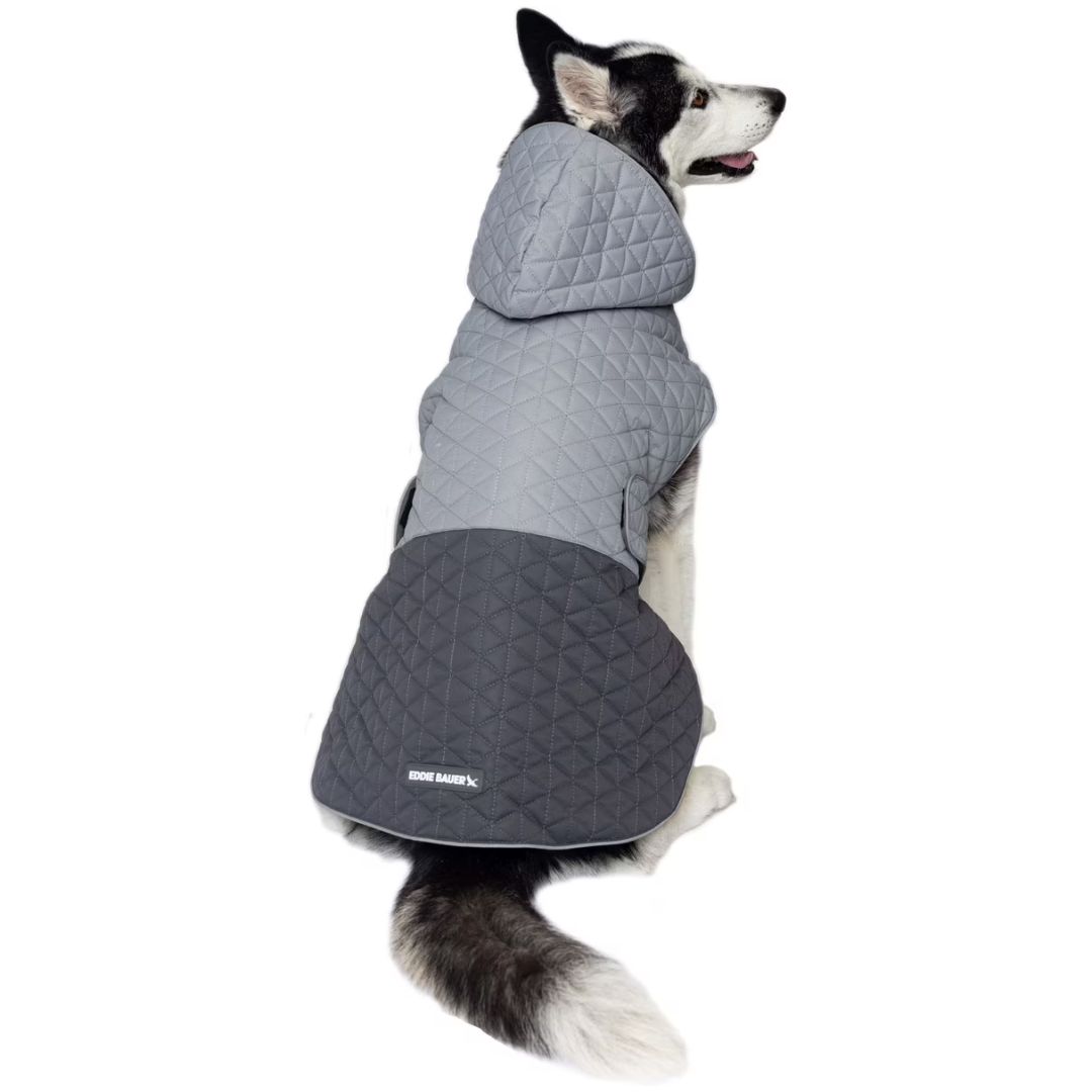 EDDIE BAUER RICHLAND DOG JACKET GRAY &amp; GRAY LG
