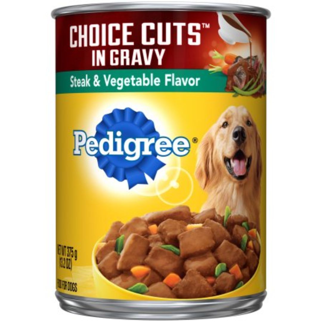 PEDIGREE CHOICE CUTS STEAK &amp; VEGETABLE 12/13.2OZ