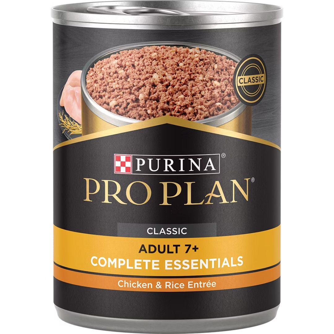 PRO PLAN DOG ADULT 7+ CHICKEN &amp; RICE 12/13OZ