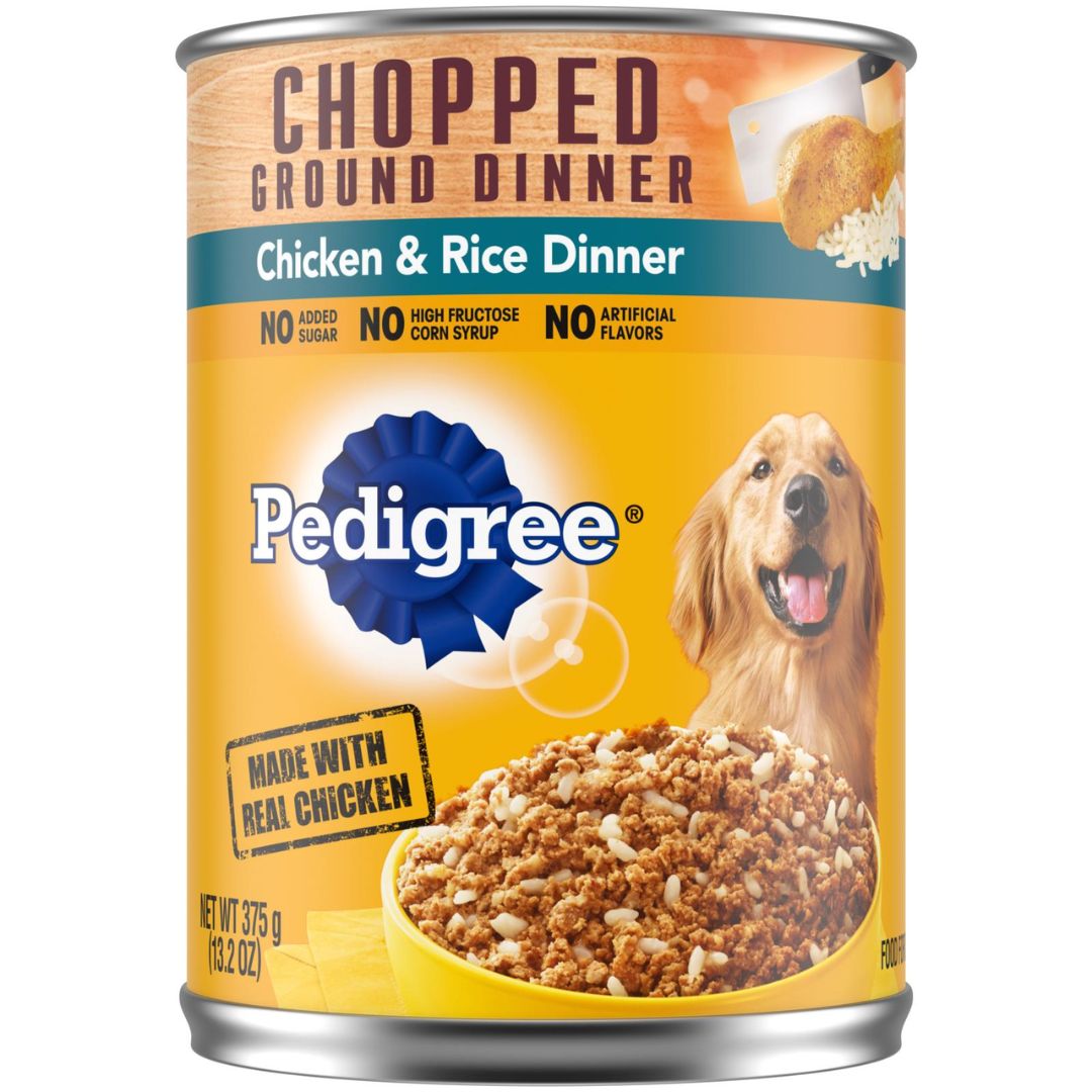 PEDIGREE CHOPPED CHICKEN &amp; RICE 12/13.2OZ