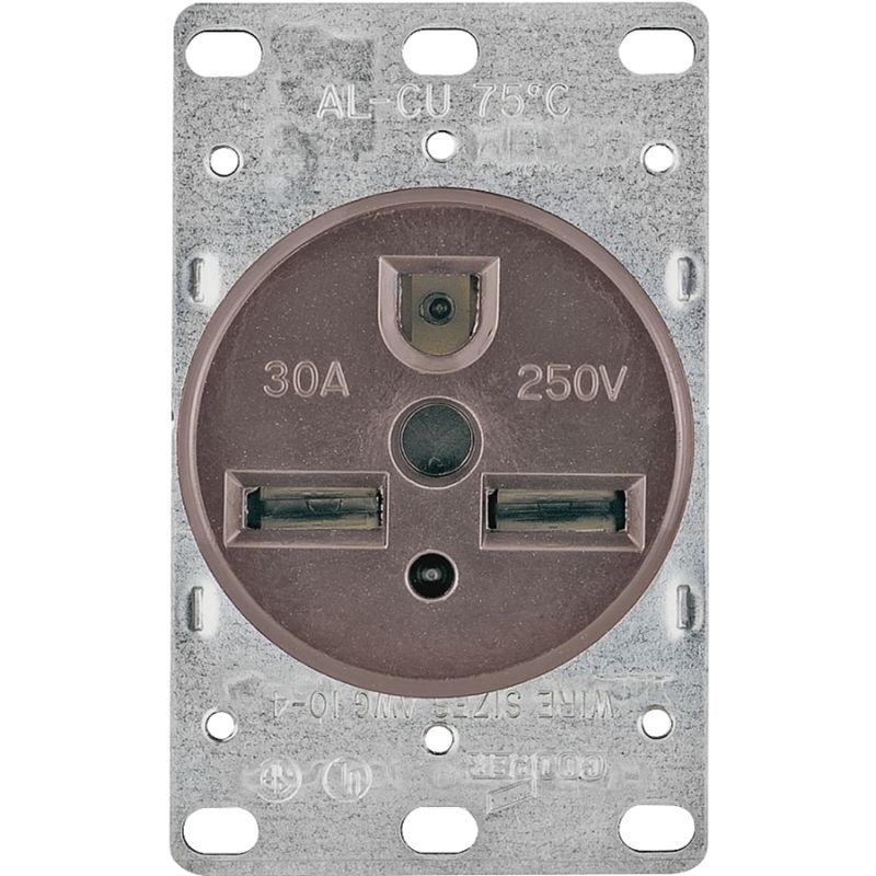 1234-BOX POWER RECEPTACLE FLUSH 2-POLE