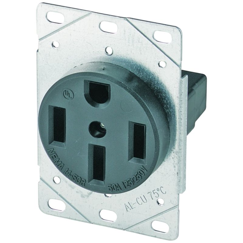 1258-SP POWER RECEPTICAL HEAVY DUTY FLUSH MOUNT 3-POLE
