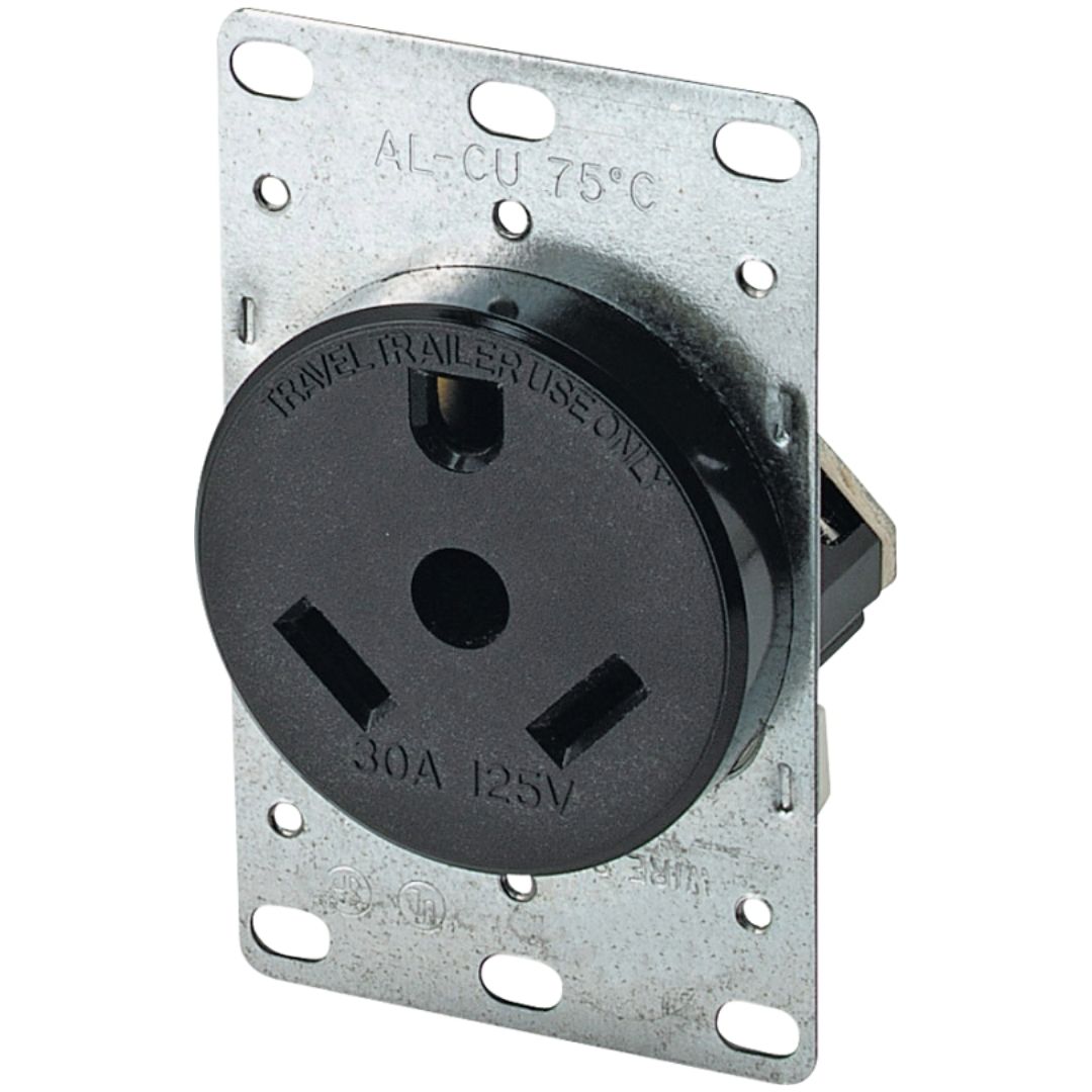 1263-BOX POWER RECEPTACLE HEAVY DUTY FLUSH 2-POLE MOUNT