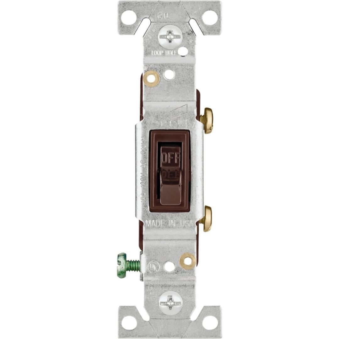 1301-7B TOGGLE SWITCH PUSH-IN BROWN 1-POLE