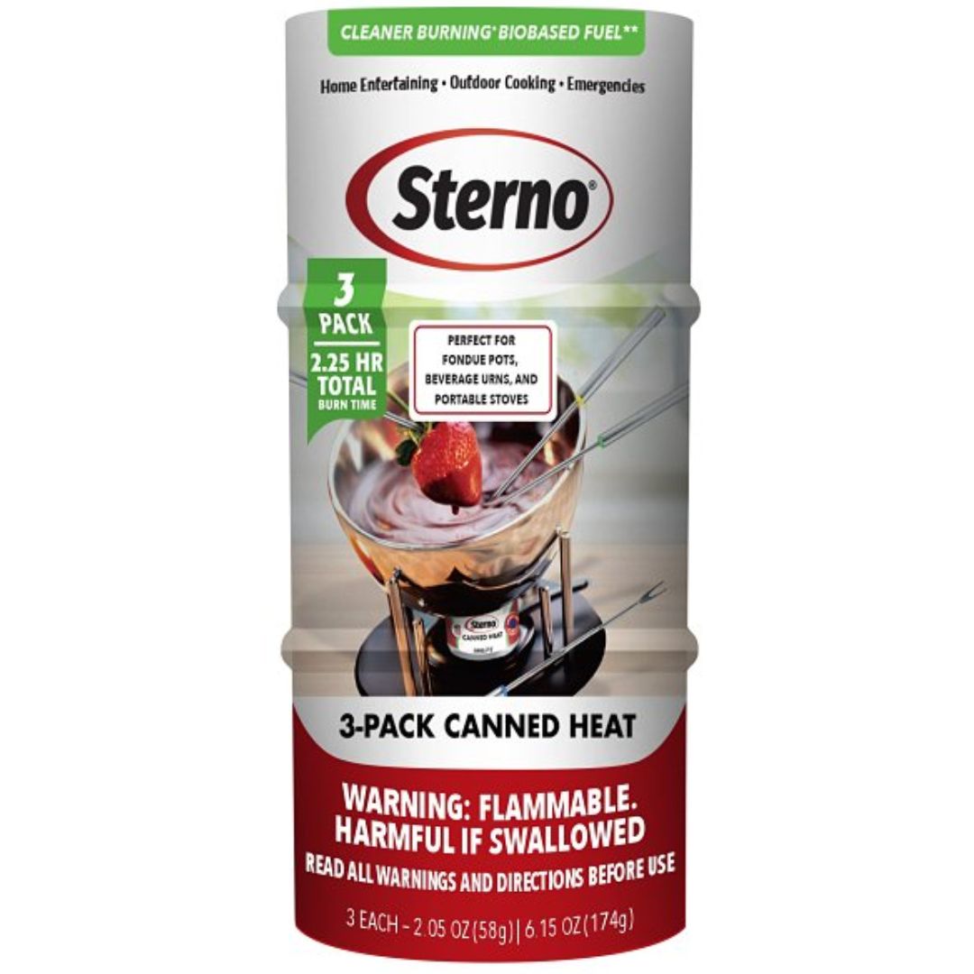 CANNED HEAT COOKING FUEL 3PK