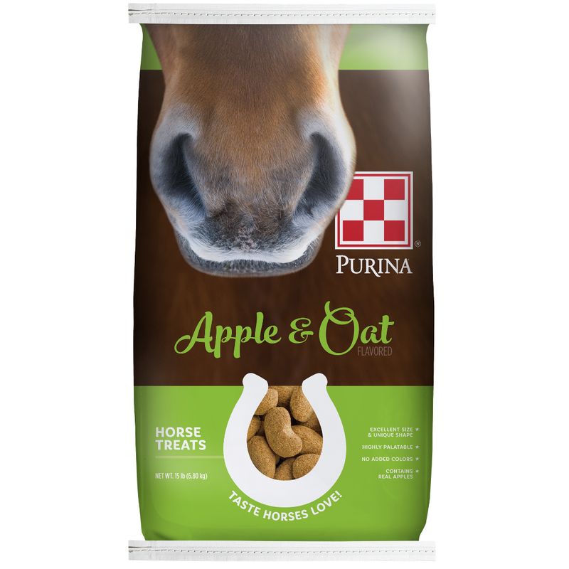 APPLE &amp; OAT HORSE TREATS 15LB