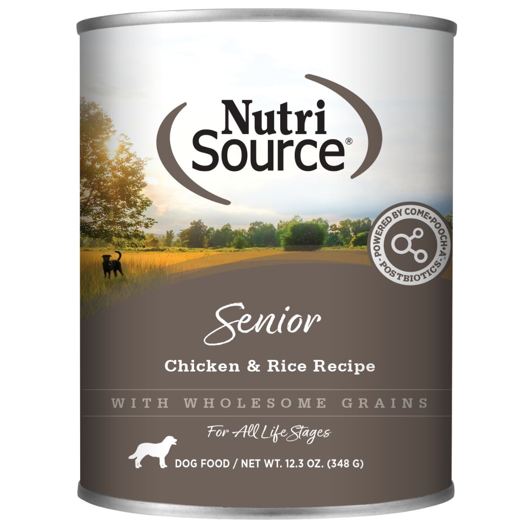 NUTRISOURCE SENIOR CHICKEN &amp; RICE 12/12.3OZ