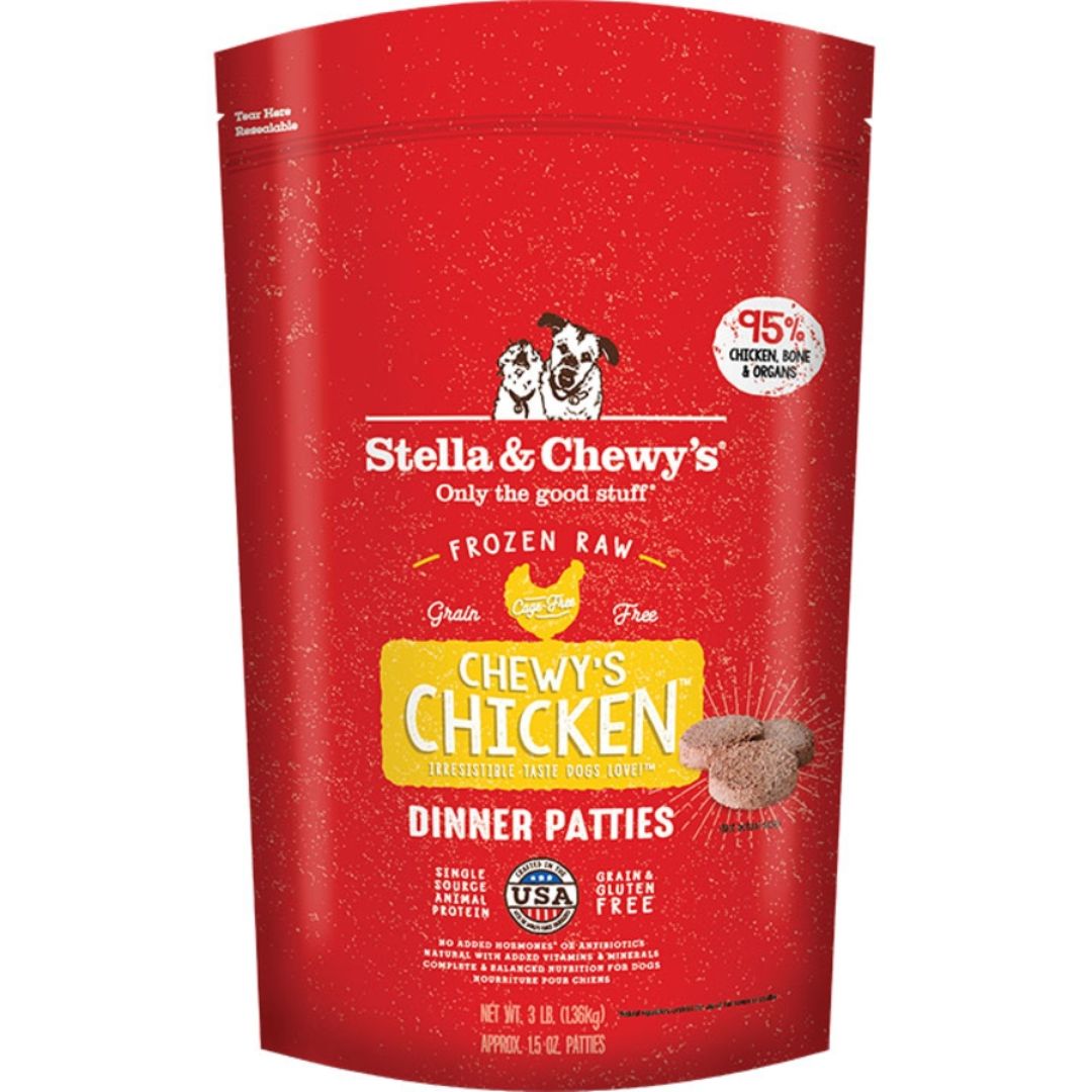 STELLA &amp; CHEWY'S DOG FROZEN RAW DINNER PATTIES CHEWY'S CHICKEN 3LB