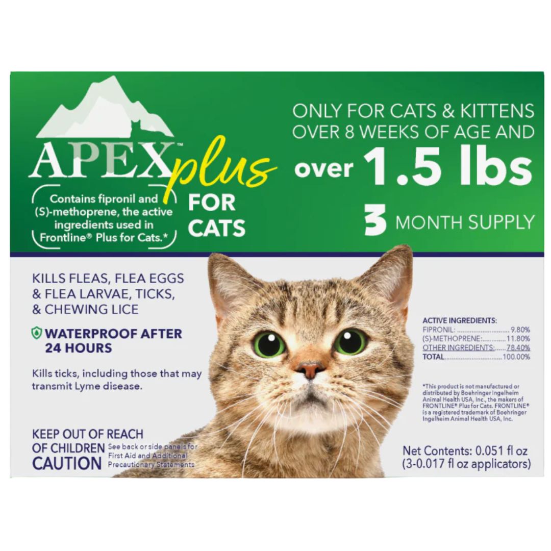 APEX PLUS CATS FLEA &amp; TICK OVER 1.5LB 3PK