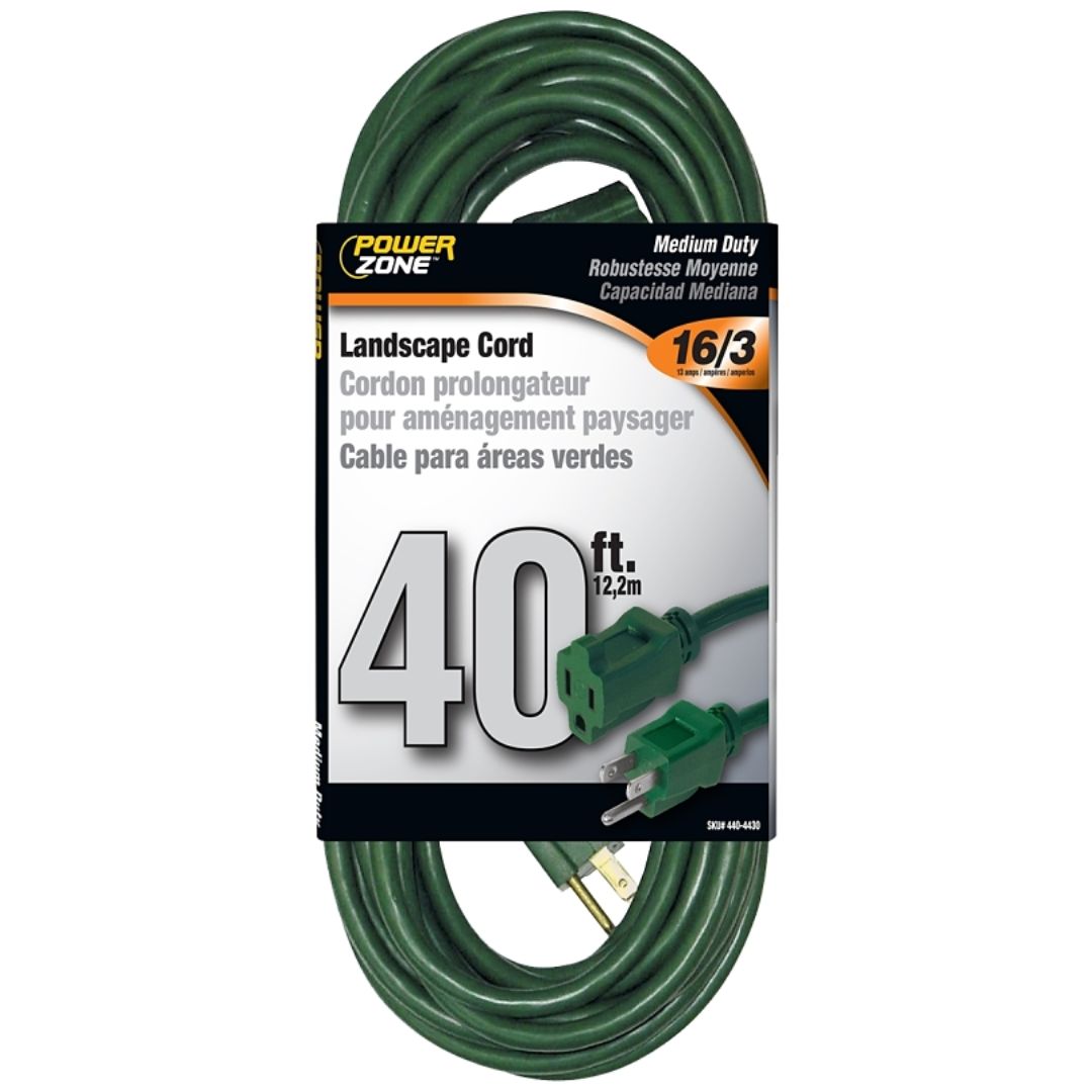 EXTENSION CORD GREEN 16/3 40FT
