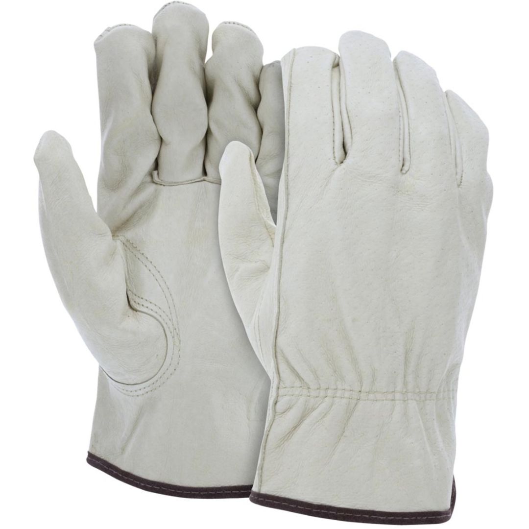 PIGSKIN LEATHER GLOVES MED