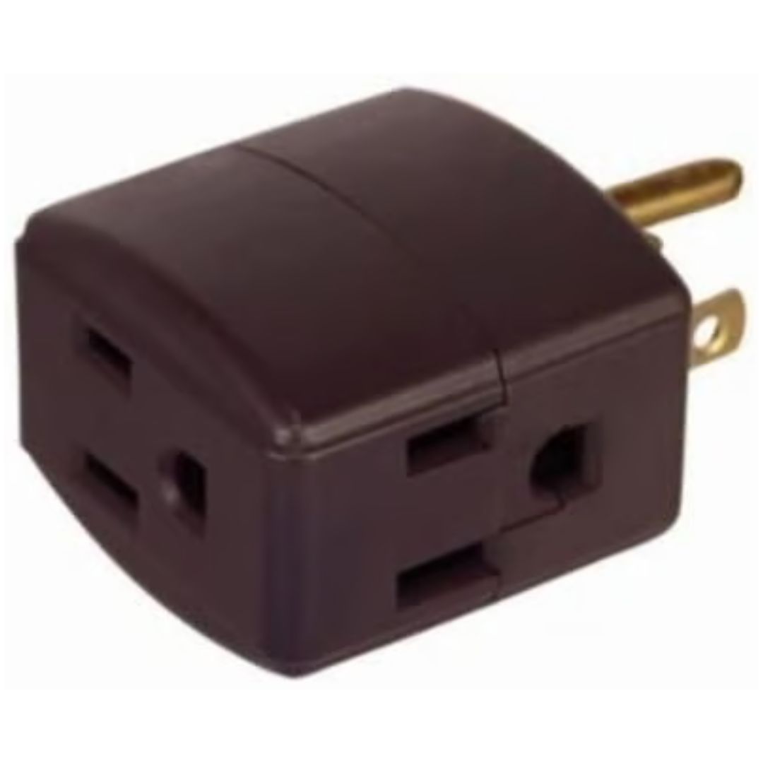 OUTLET TAP CUBE 2-POLE 3-OUTLET 1482B-BOX
