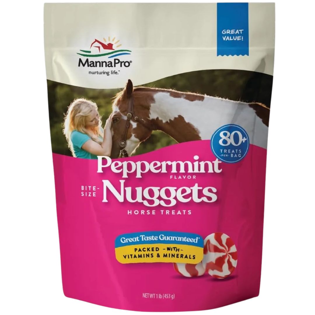 BITE-SIZE PEPPERMINT NUGGETS HORSE TREATS 1 LB