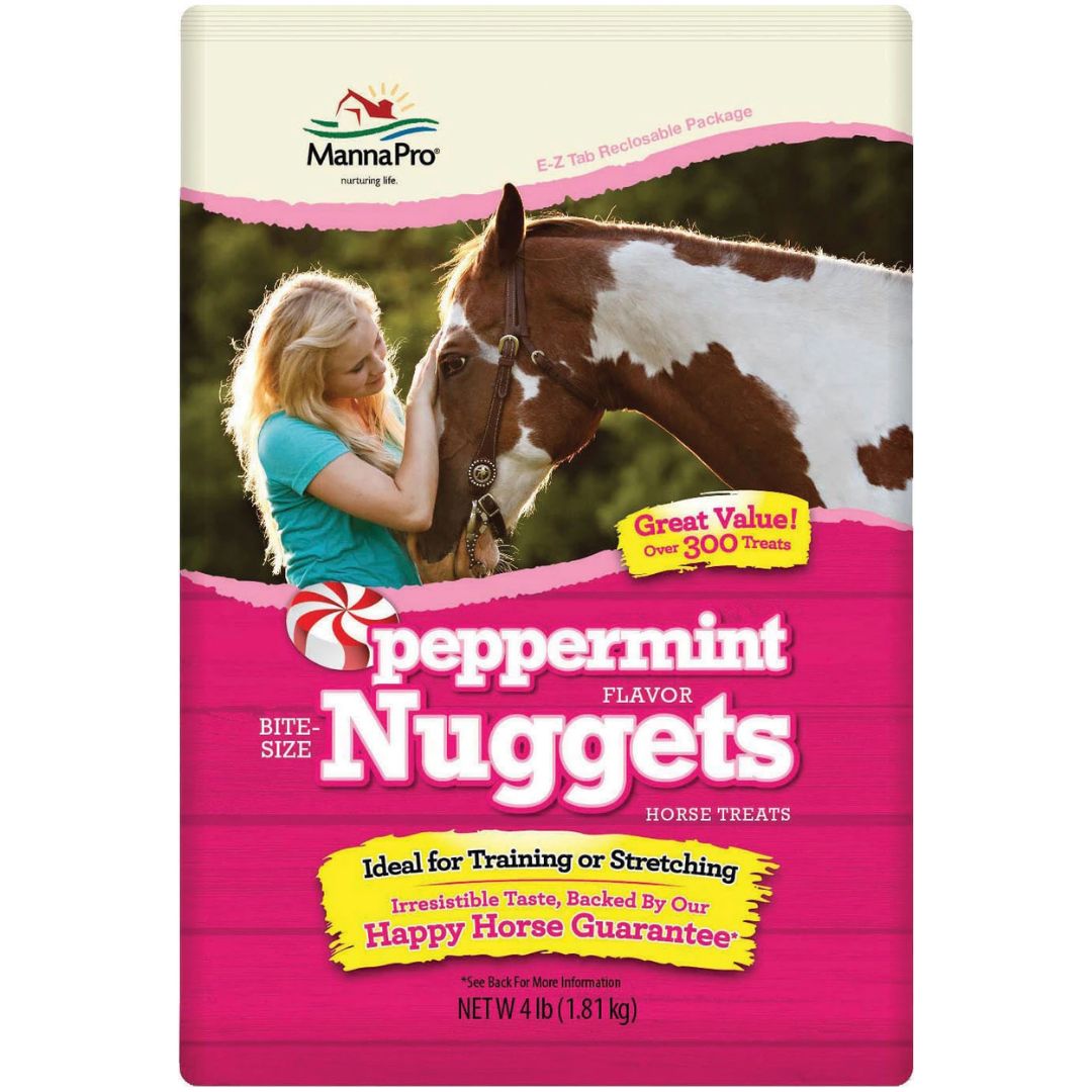 BITE-SIZE PEPPERMINT NUGGETS HORSE TREATS 4 LB