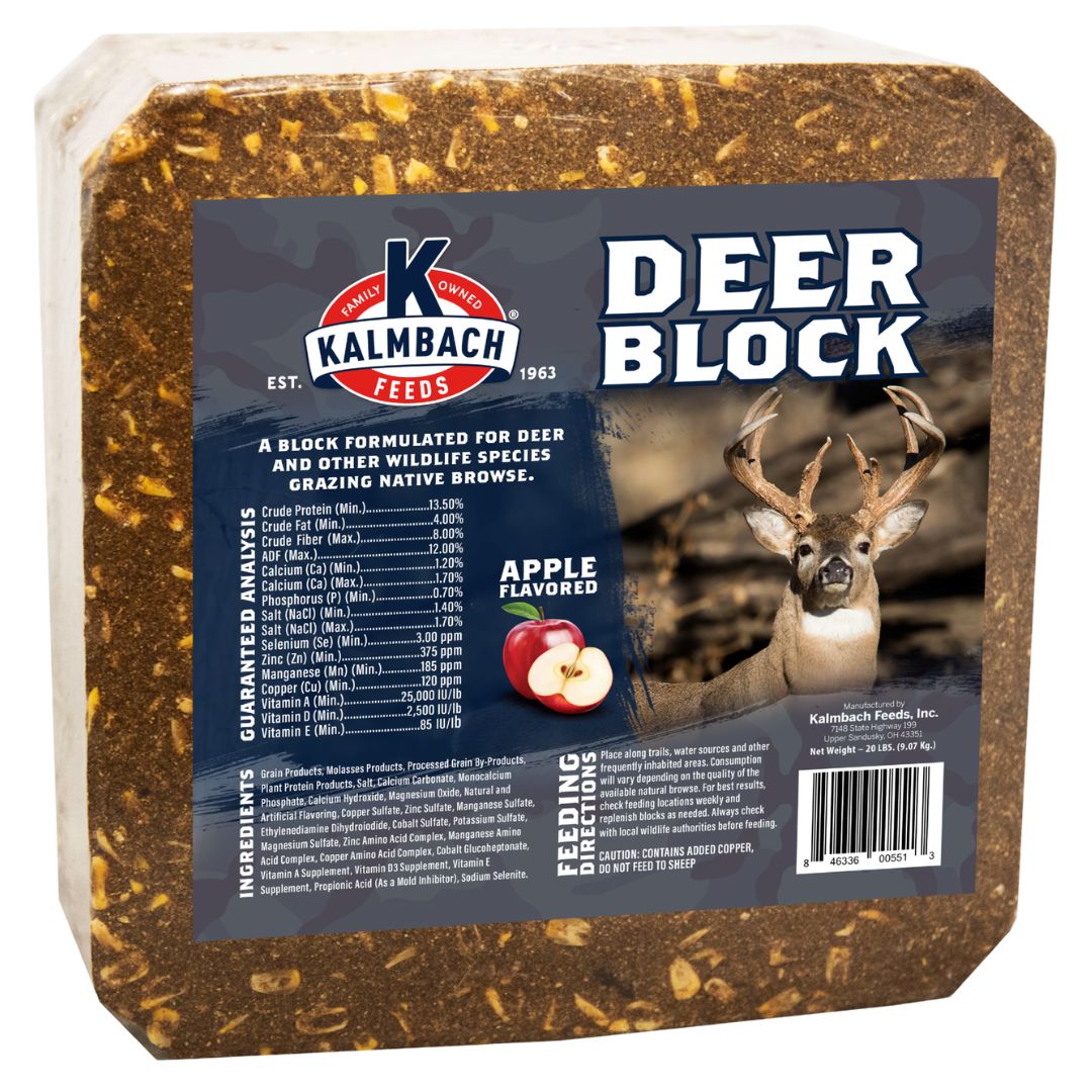KALMBACH DEER BLOCK APPLE FLAVORED 20 LB
