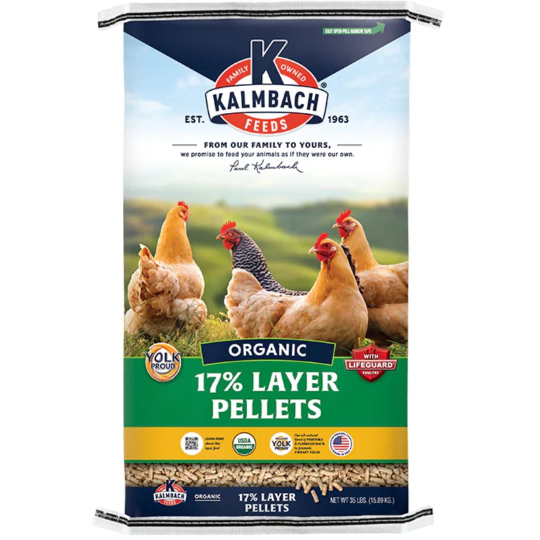 ORGANIC LAYER PELLETS 17% 35LB KALMBACH