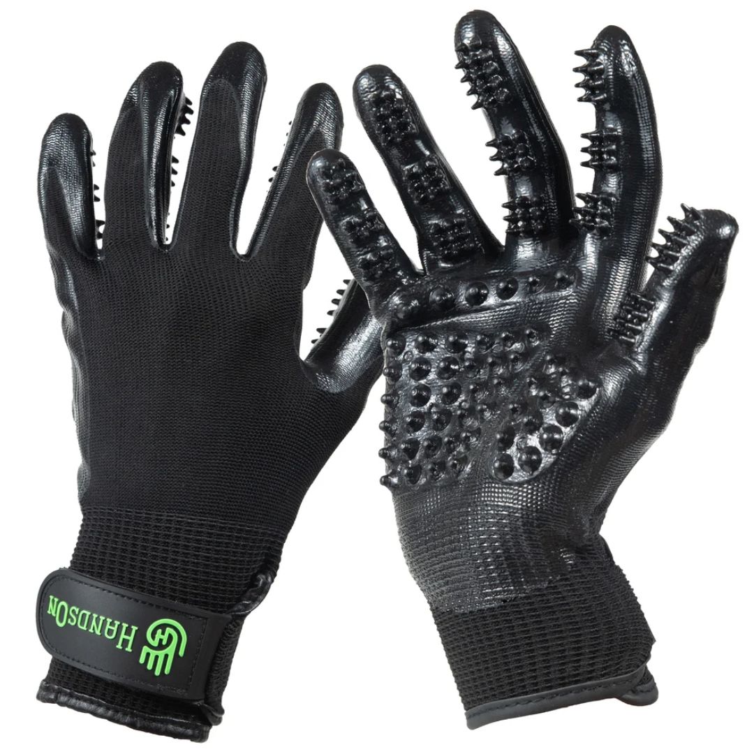 HANDSON ANIMAL GROOMING GLOVES MED