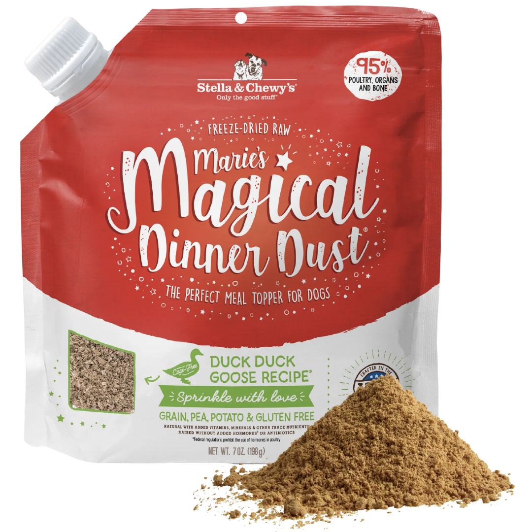 STELLA &amp; CHEWY'S DOG MARIE'S MAGICAL DINNER DUST DUCK DUCK GOOSE 7 OZ