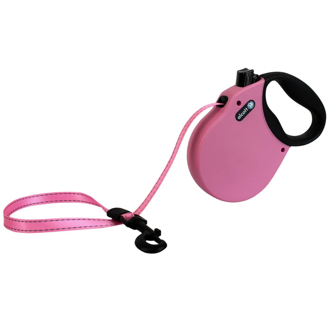 RETRACTABLE LEASH PINK LG