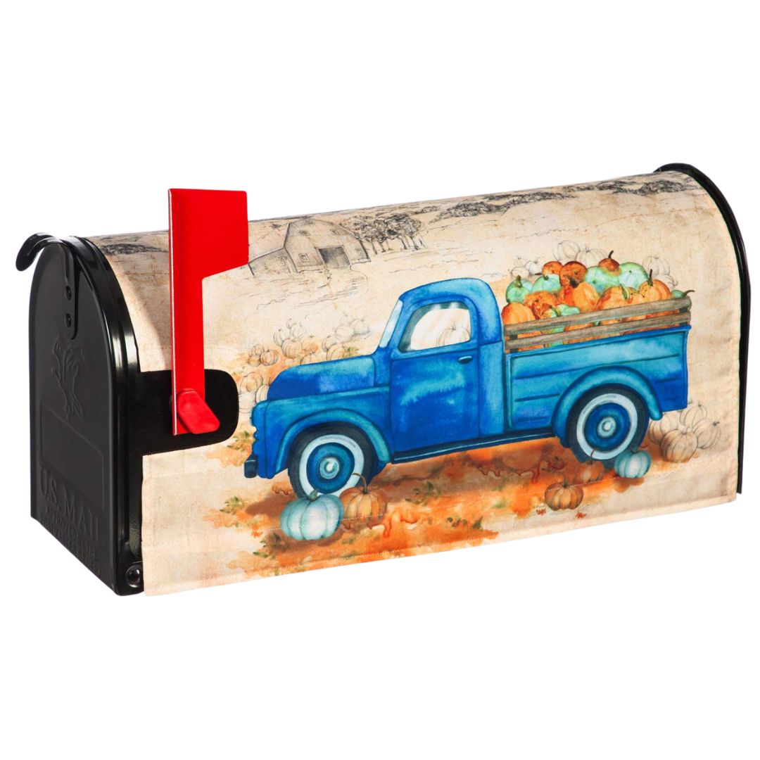 MAILBOX COVER PUMPKIN FARM TRUCK