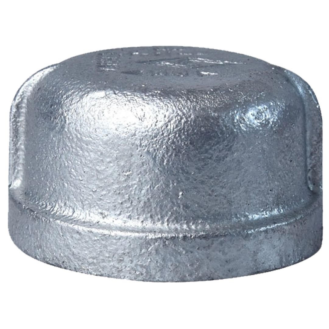 GALVANIZED MALLEABLE CAP 1-1/2IN