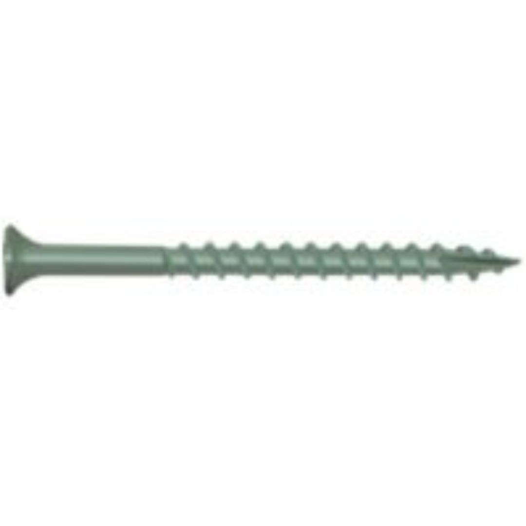 3-1/2IN #10 GREEN BUGLE HEAD STAR DRIVE DECK SCREW 50PK