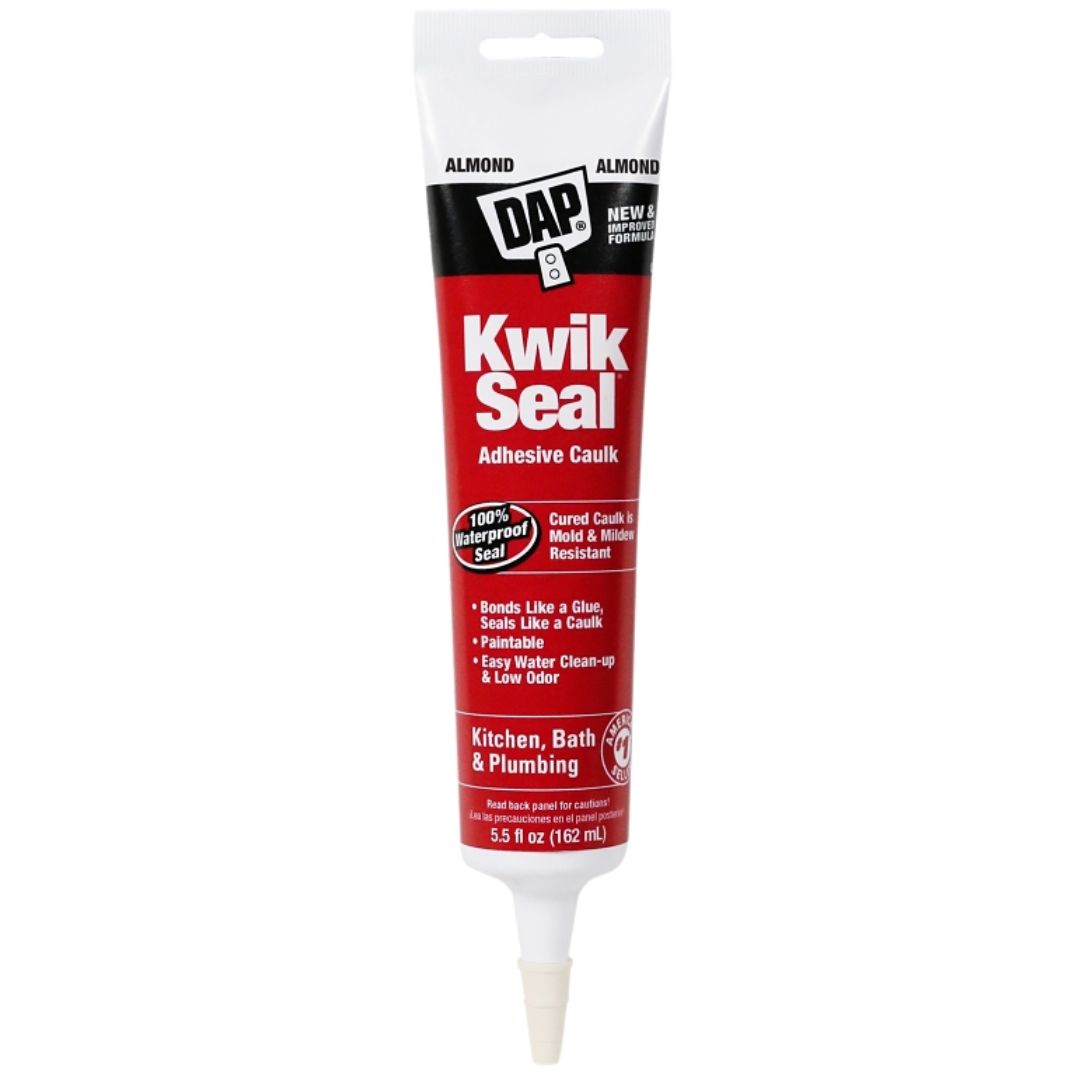 KWIK SEAL KITCHEN &amp; BATH ADHESIVE CAULK ALMOND 18013 5.5OZ