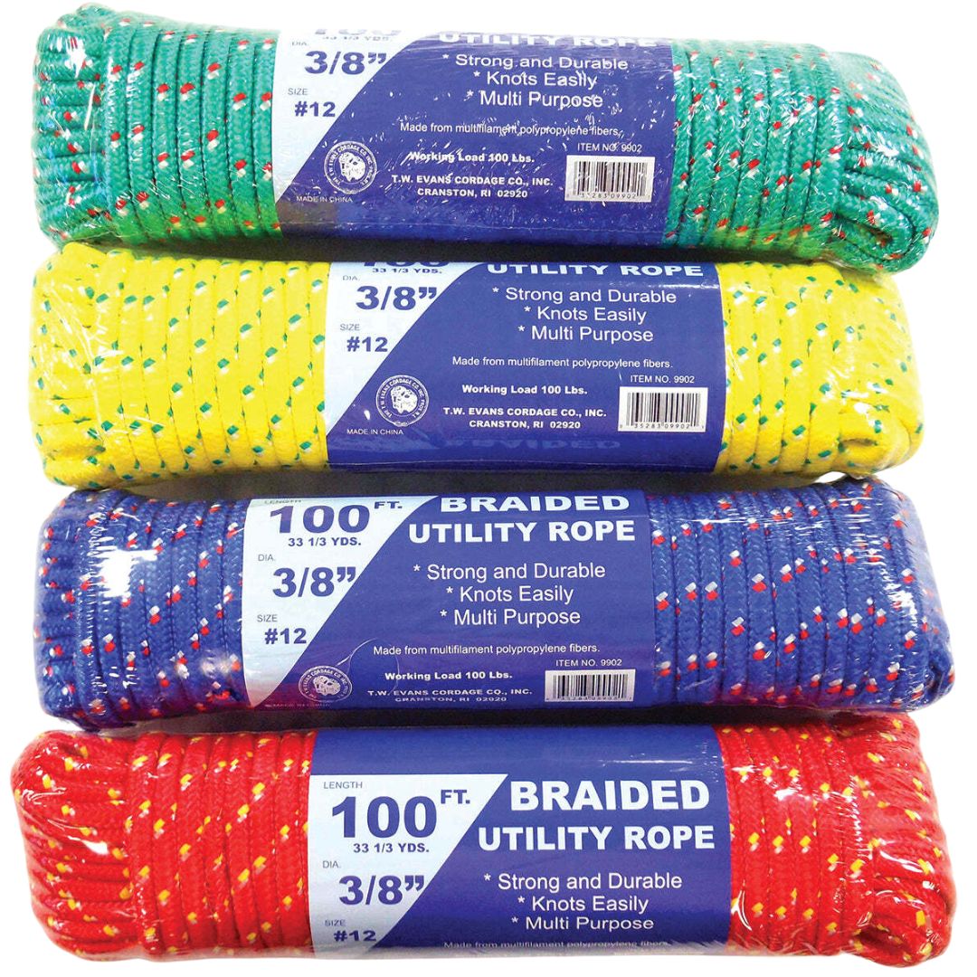 BRAIDED UTILITY ROPE 99022 POLY 3/8X100FT