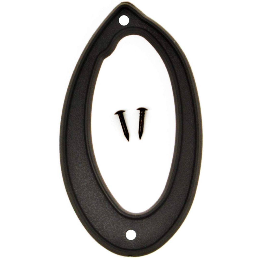 HOUSE NUMBER BLACK PLASTIC PN-29/0 NUMBER 0 4IN