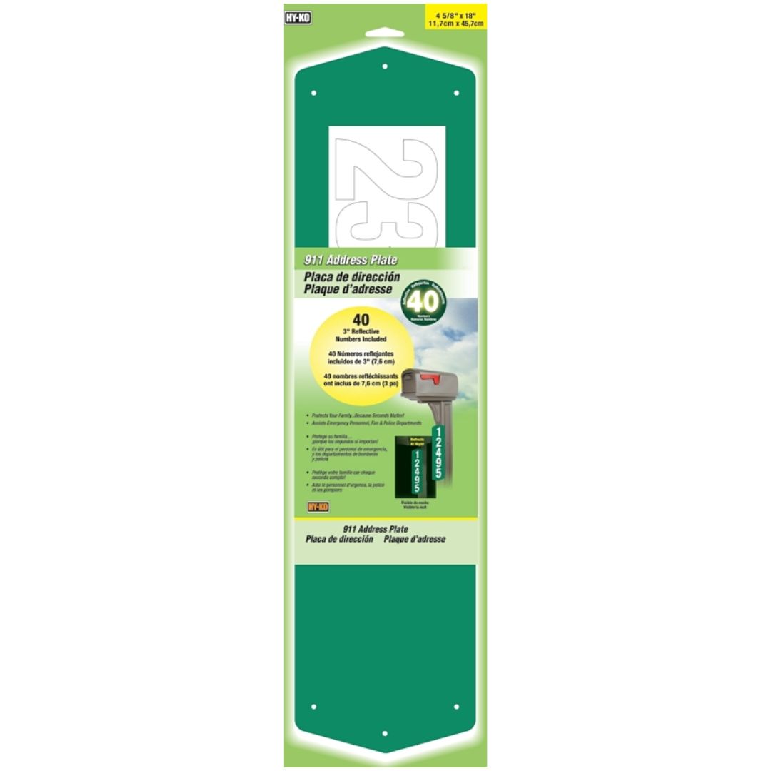 REFLECTIVE 911 ADDRESS PLATE