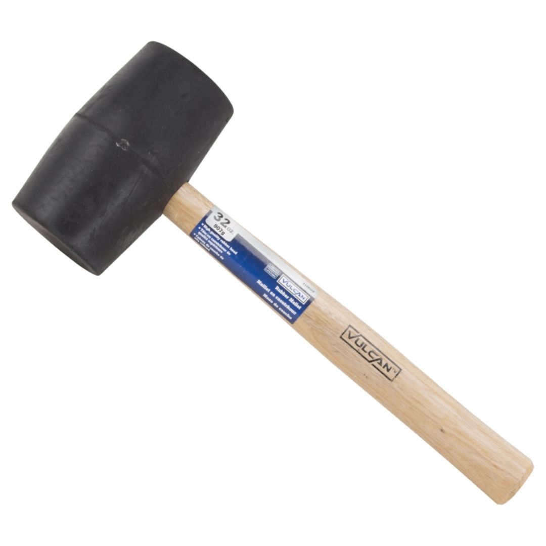 RUBBER MALLET HAMMER DOUBLE-FACED 32OZ