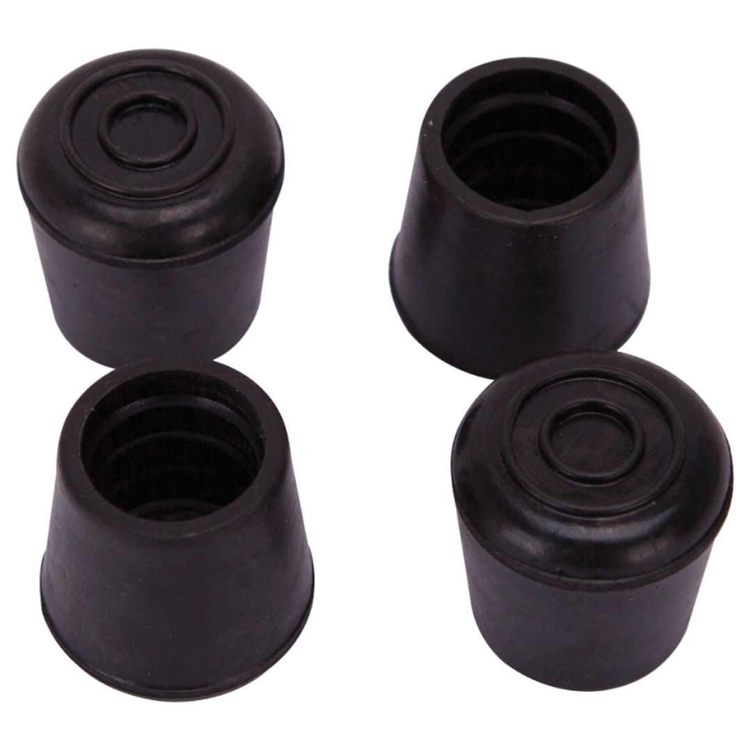 RUBBER LEG TIPS FE-50635-PS BLACK 7/8IN 4PK
