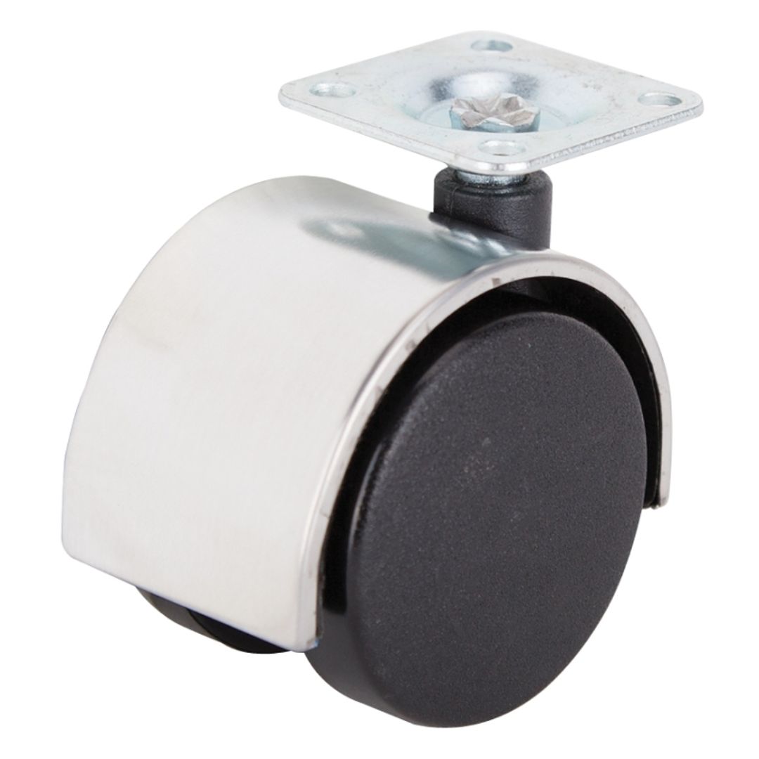 CASTER WHEEL PLATE CHROME 2 WHEEL 2IN