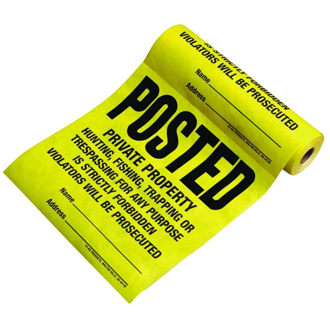 POSTED PRIVATE PROPERTY YELLOW SIGNS 100PK