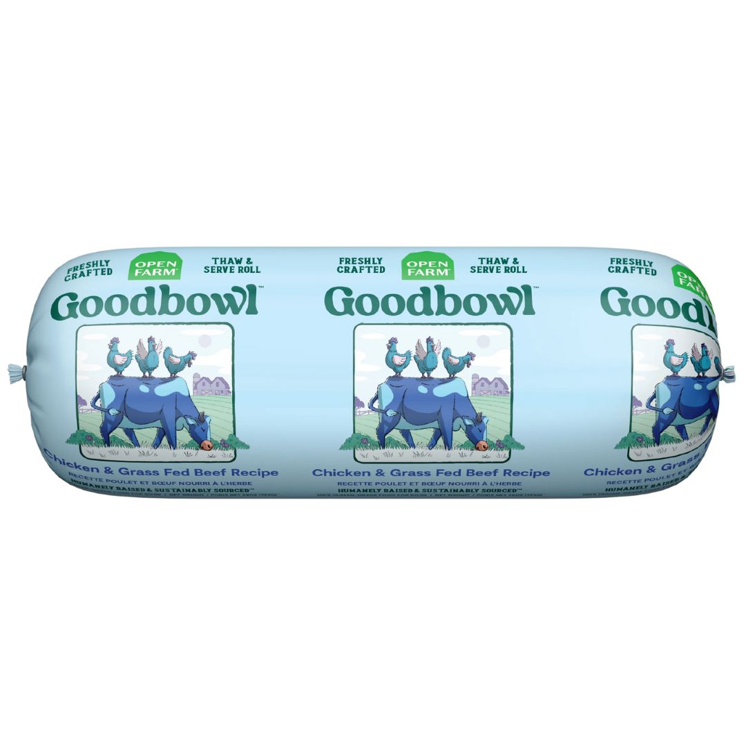 OPEN FARM GOODBOWL FROZEN CHICKEN &amp; BEEF ROLL 28OZ