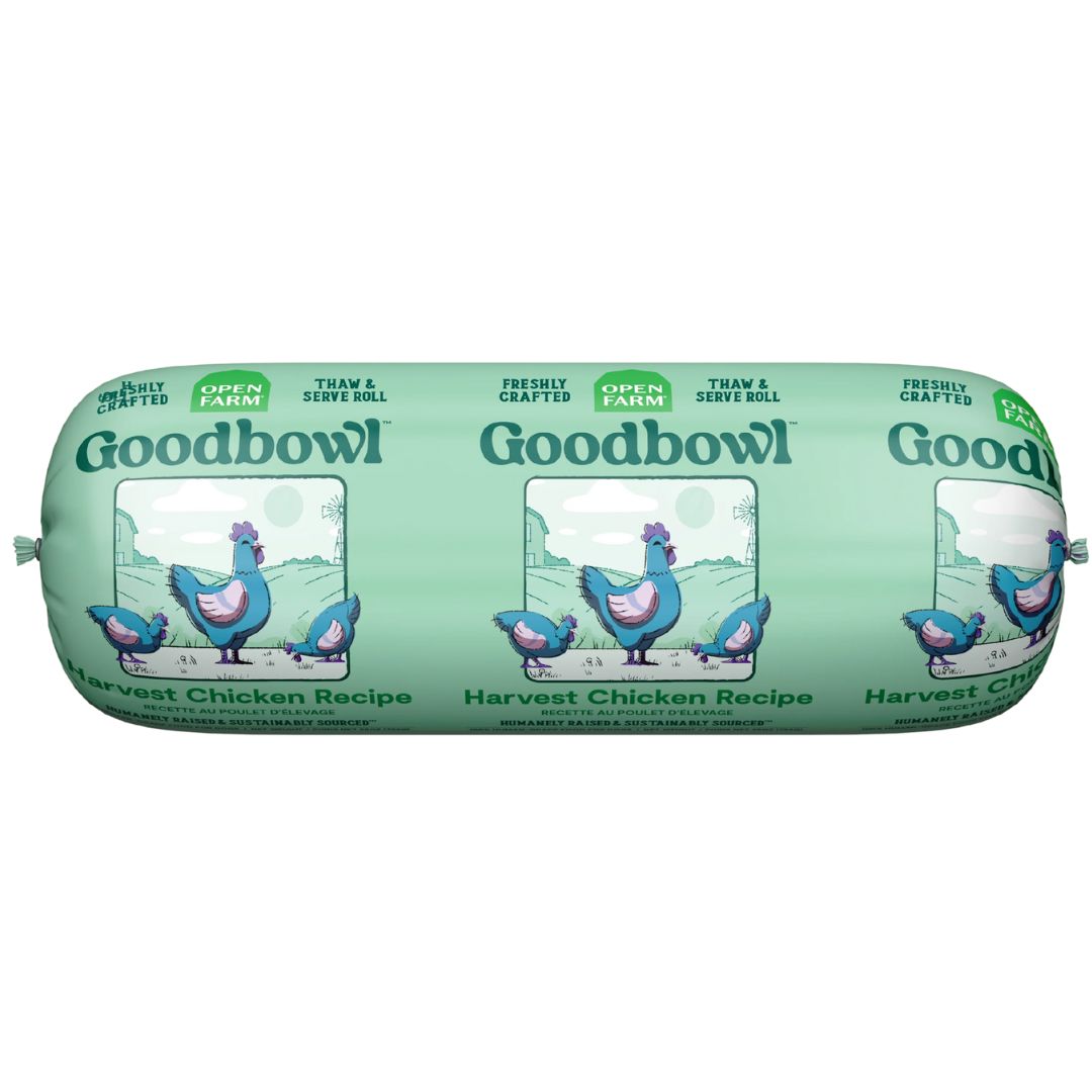 OPEN FARM GOODBOWL FROZEN CHICKEN ROLL 28OZ