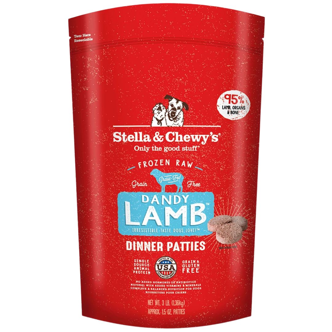 STELLA &amp; CHEWY'S DOG FROZEN RAW DINNER PATTIES DANDY LAMB 3LB