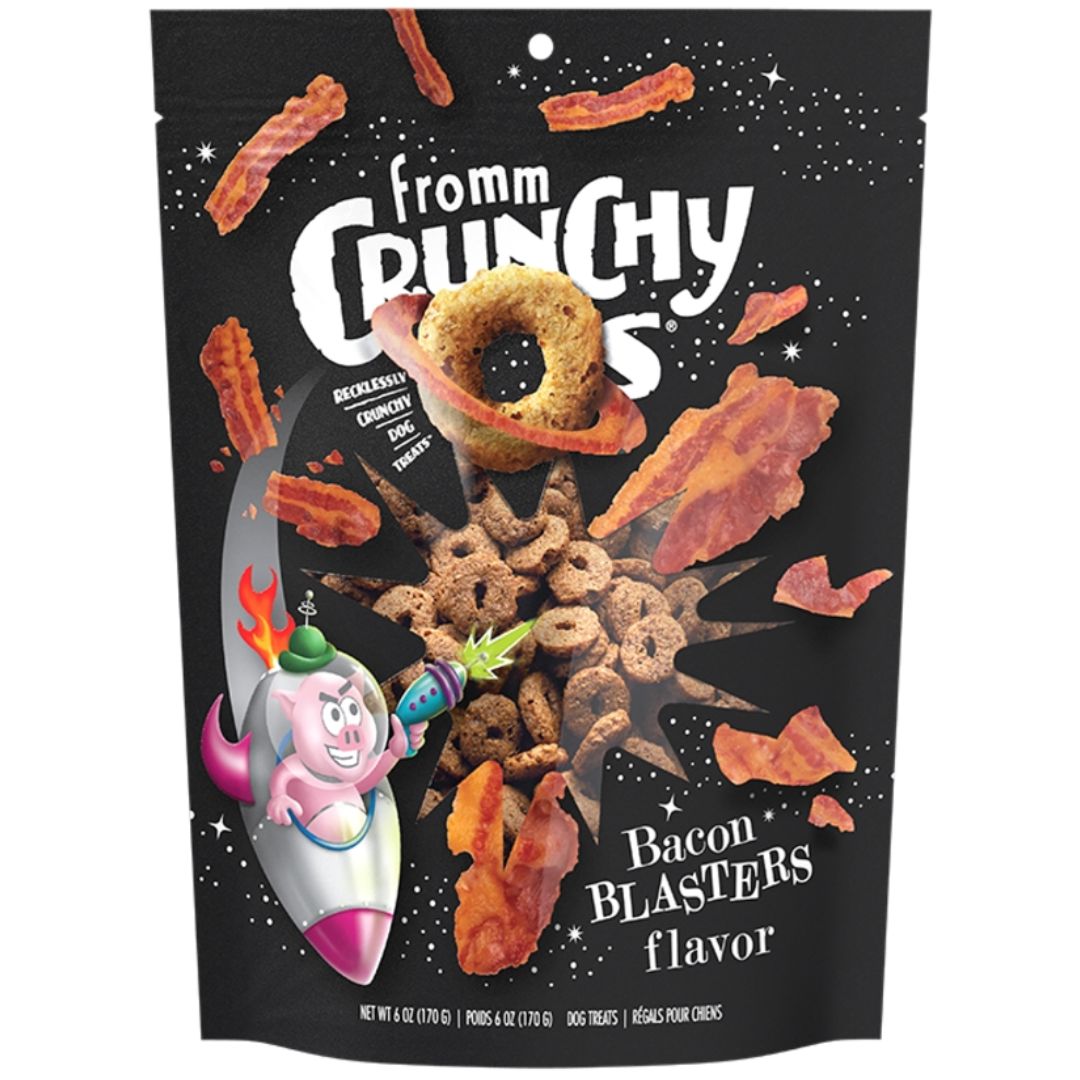 FROMM CRUNCHY Os BACON BLASTERS DOG TREATS 6OZ